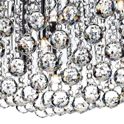 Abacus 8 Light Flush Polished Chrome Crystal