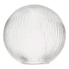 Accessories Easy Fit Ribbed Round Glass Shade