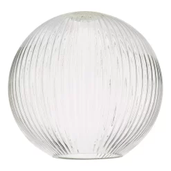 Accessories Easy Fit Ribbed Round Glass Shade