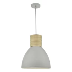 Adna Pendant Grey & Wood