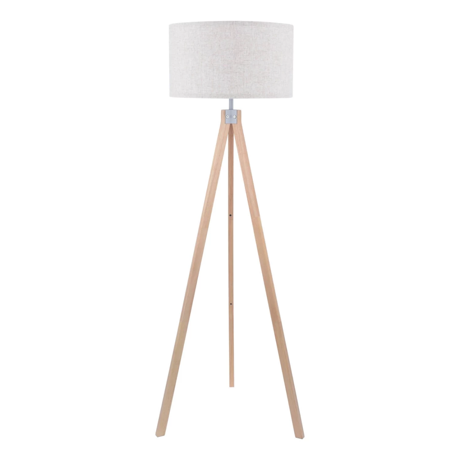 Armitage Tripod Floor Lamp Light Wood With Shade - Image 2