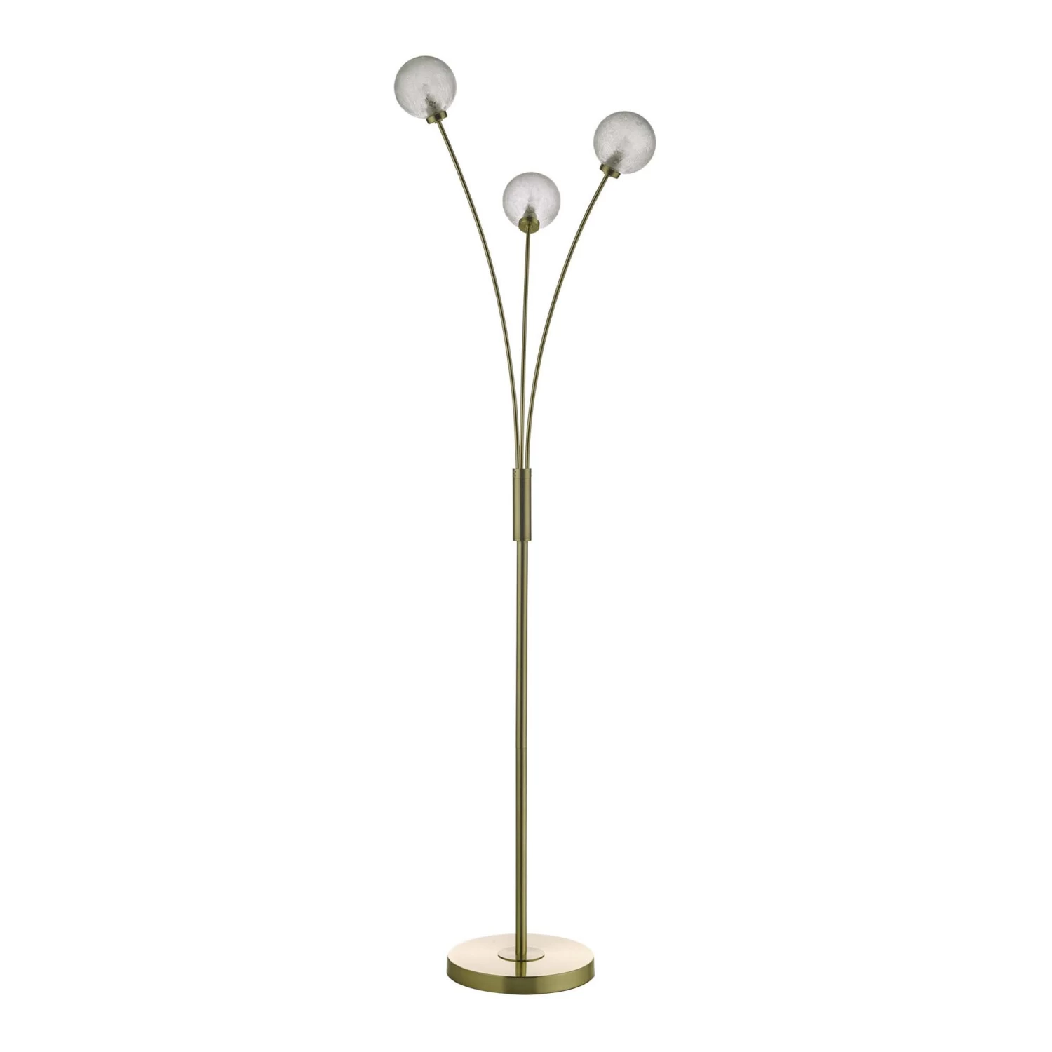 Avari 3 Light Floor Lamp Satin Brass Glass - Image 2