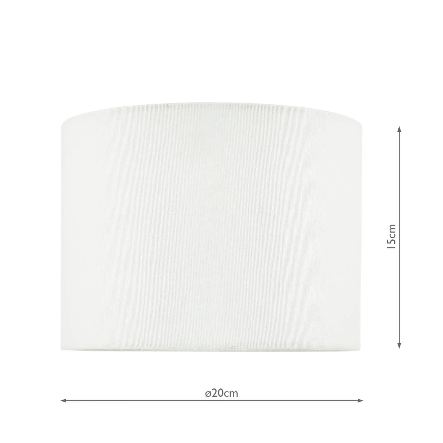 Boris White Cotton Drum Shade 20cm - Image 4