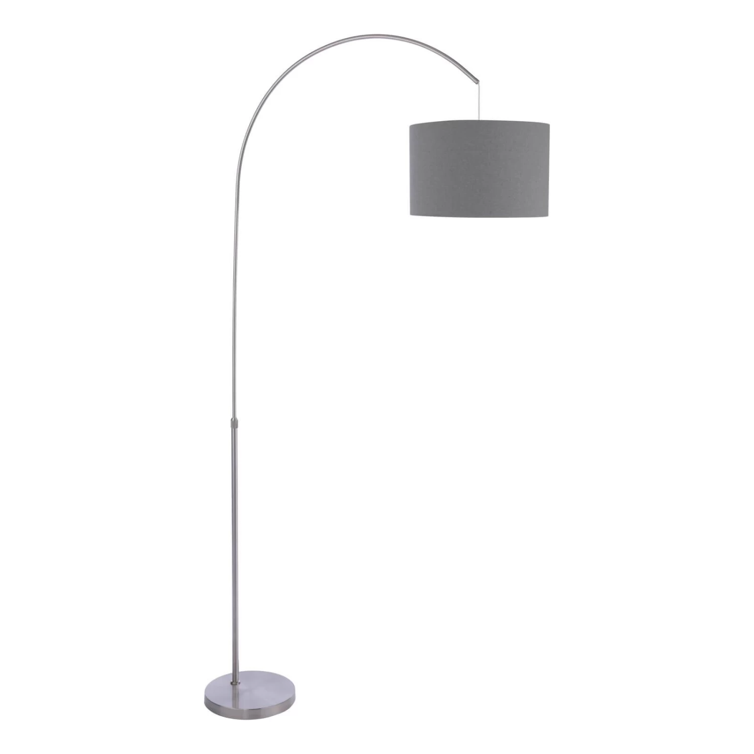 Bow Floor Lamp Satin Nickel With Shade - Image 2