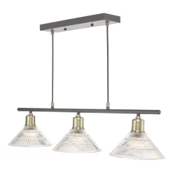 Boyd 3 Light Bar Antique Brass With Glass Shade