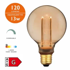 (Pack Of 5) LED Medium Globe Light Bulb (Lamp) ES/E27 3.5W 120LM