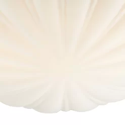 Cafe Bathroom Flush Scalloped Opal Glass IP44