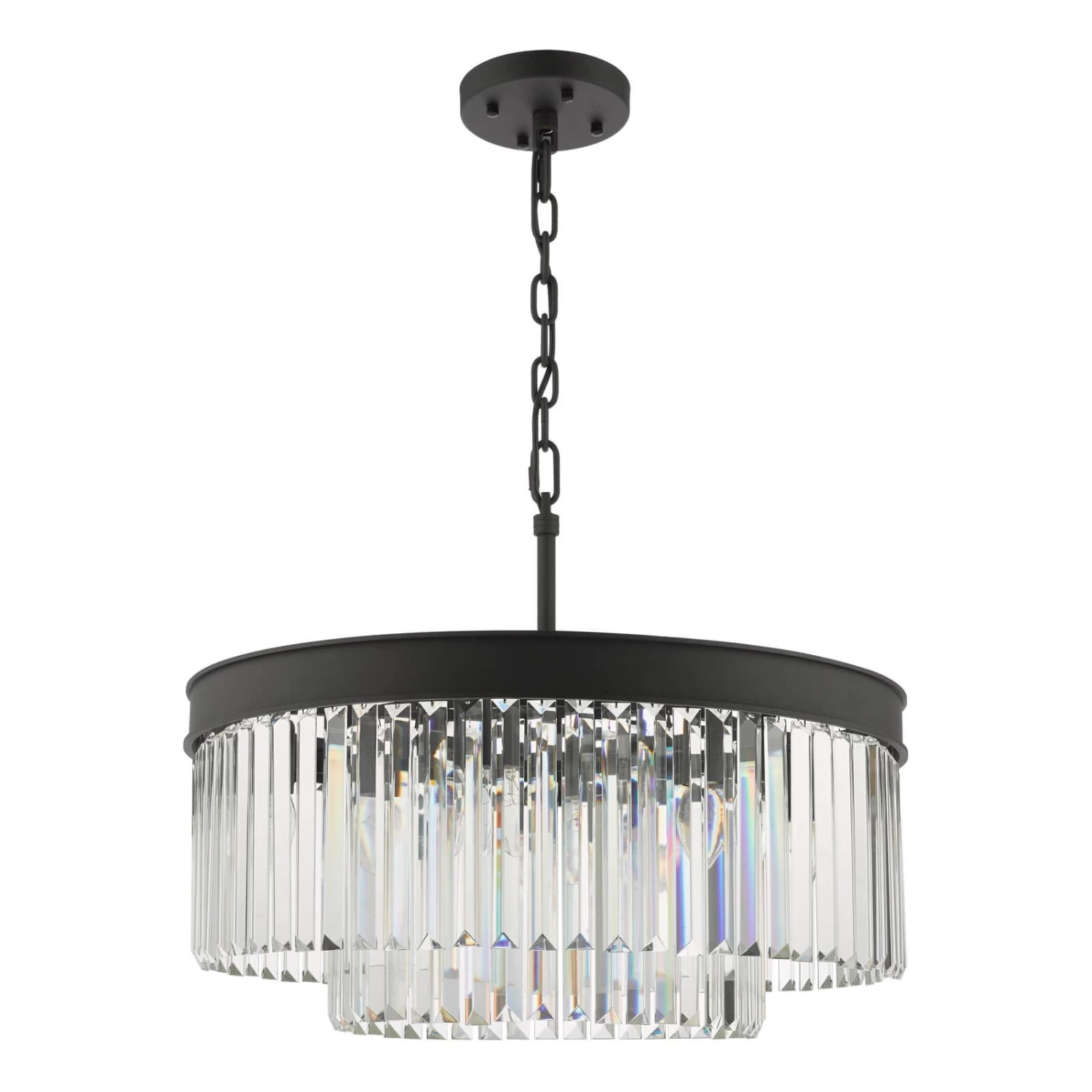 Celeus 6 Light Chandelier Anthracite & Crystal - Image 2