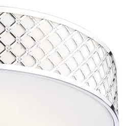 Civic 5 Light Flush Large Polished Chrome