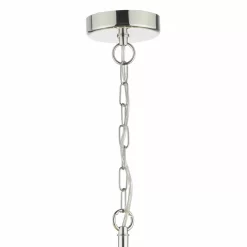 Cristin 4 Light Pendant Polished Nickel With Ivory Shade