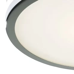 Cyro Large Bathroom Flush Polished Chrome Opal Glass IP44