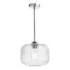 Demarius Pendant Polished Chrome And Clear Glass