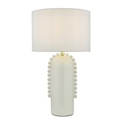 Dolce Table Lamp White Ceramic With Shade