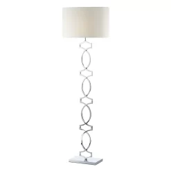 Donovan Floor Lamp Polished Chrome Complete With Shade