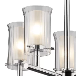 Elba Bathroom 5 Light Semi Flush Polished Chrome IP44
