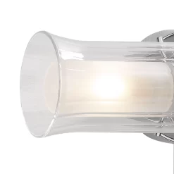 Elba Bathroom 2 Light Wall Light Polished Chrome Glass IP44