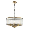 Evelyn 3 Light Pendant Antique Bronze And Glass