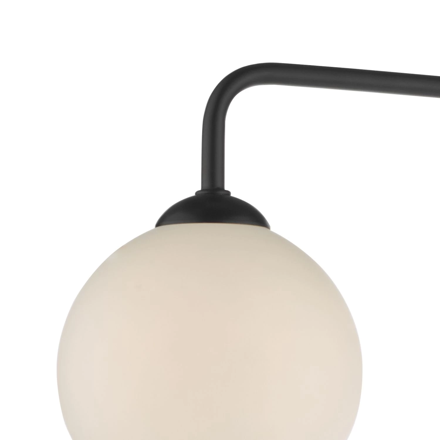 Feya 3 Light Semi Flush Matt Black Opal Glass - Image 4