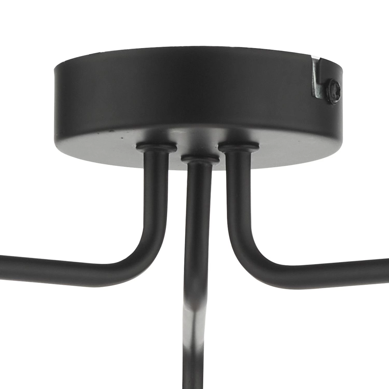 Feya 3 Light Semi Flush Matt Black Opal Glass - Image 5