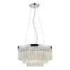 Giovana 5 Light Pendant Polished Chrome Clear Glass