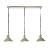 Hadano 3 Light Antique Chrome Suspension With Cashmere Shades
