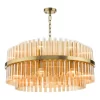 Imani 16 Light Pendant Natural Brass And Champagne Glass