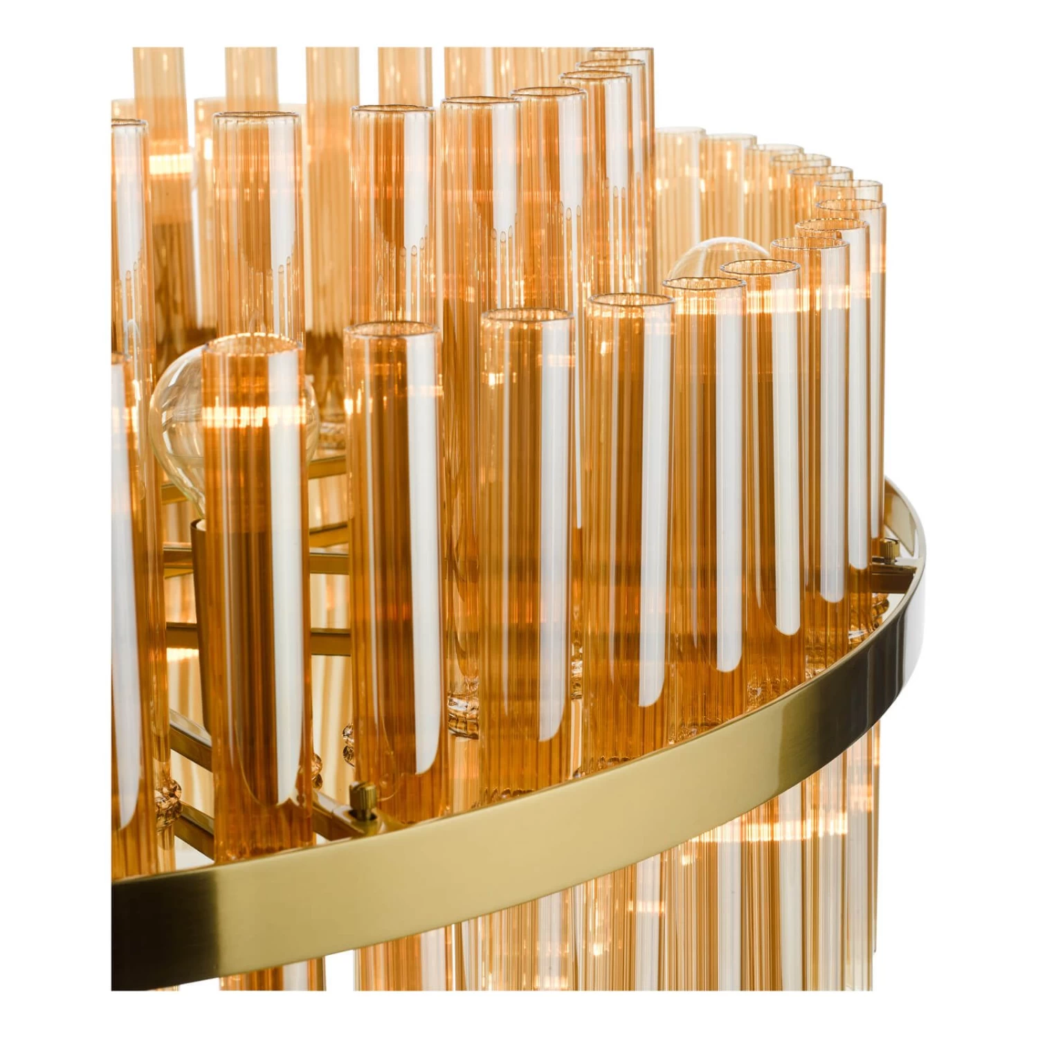 Imani 16 Light Pendant Natural Brass And Champagne Glass - Image 6