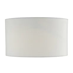 Ingleby White Cotton Drum Shade 35cm