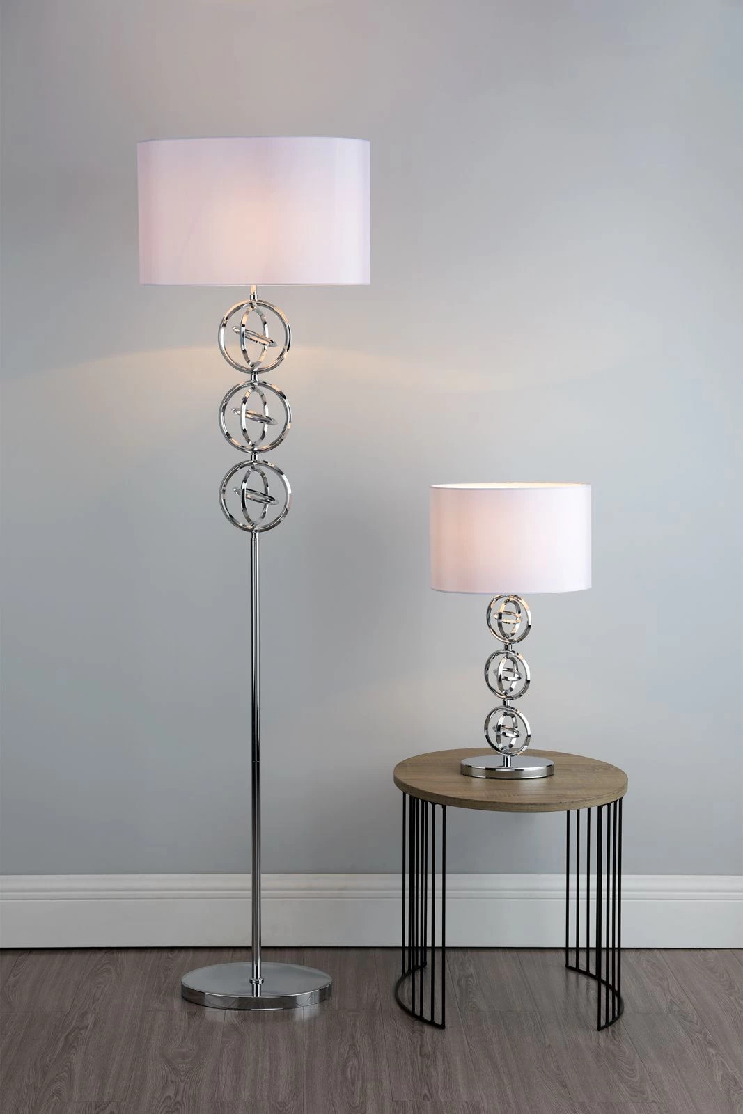 Innsbruck Floor Lamp Polished Chrome With Shade - Image 6