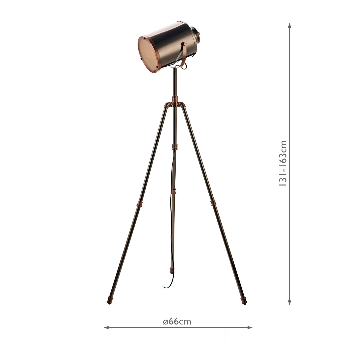 Jake Task Floor Lamp Antique Silver And Copper - Image 4