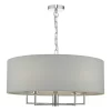 Jamelia 5lt Pendant Polished Chrome & Grey