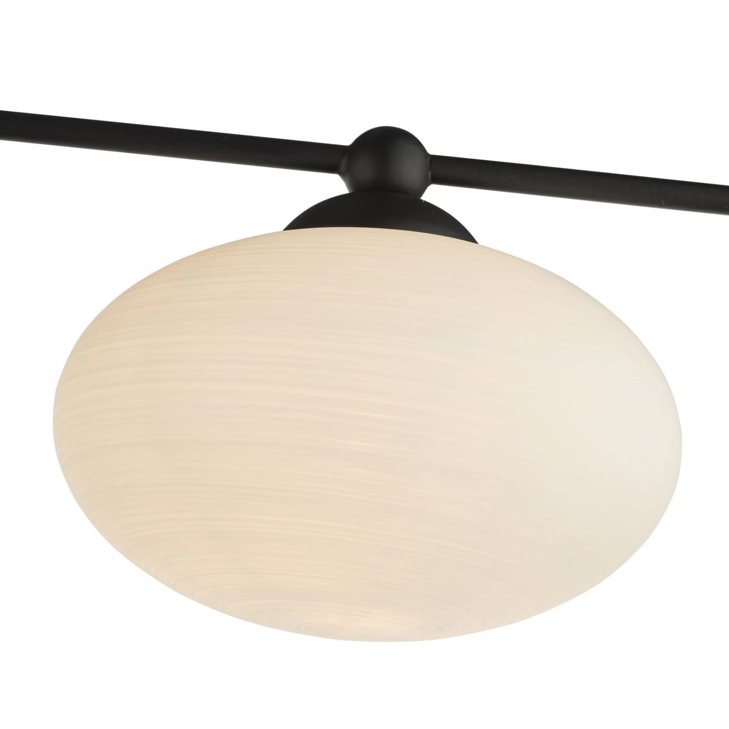 Jasper 5lt Semi Flush Matt Black Opal Glass - Image 3