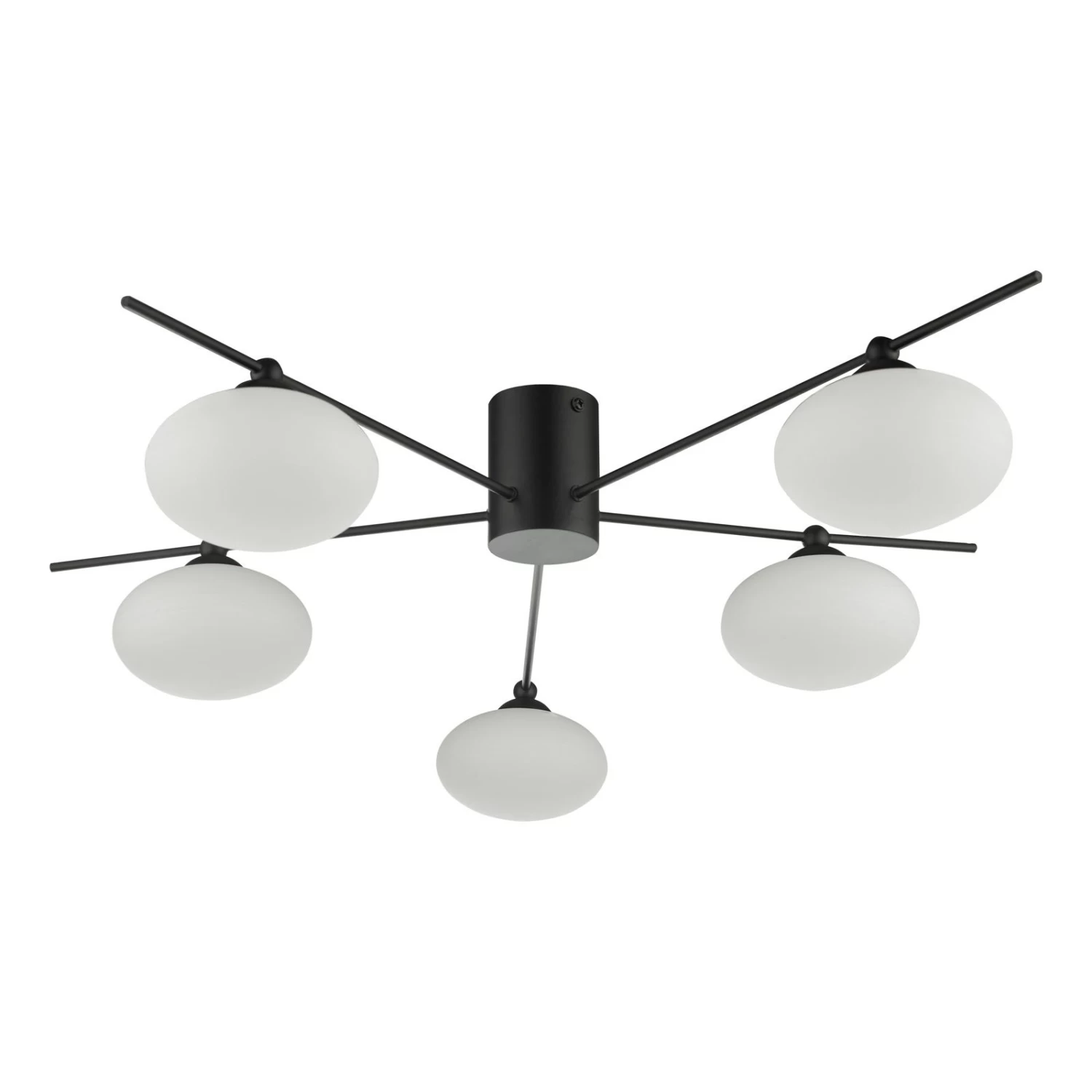 Jasper 5lt Semi Flush Matt Black Opal Glass - Image 6