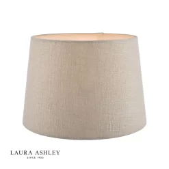 Laura Ashley Bacall Linen Empire Drum Shade Silver 20cm/8 Inch