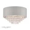 Laura Ashley Carrington 5lt Flush Grey Shade Crystal