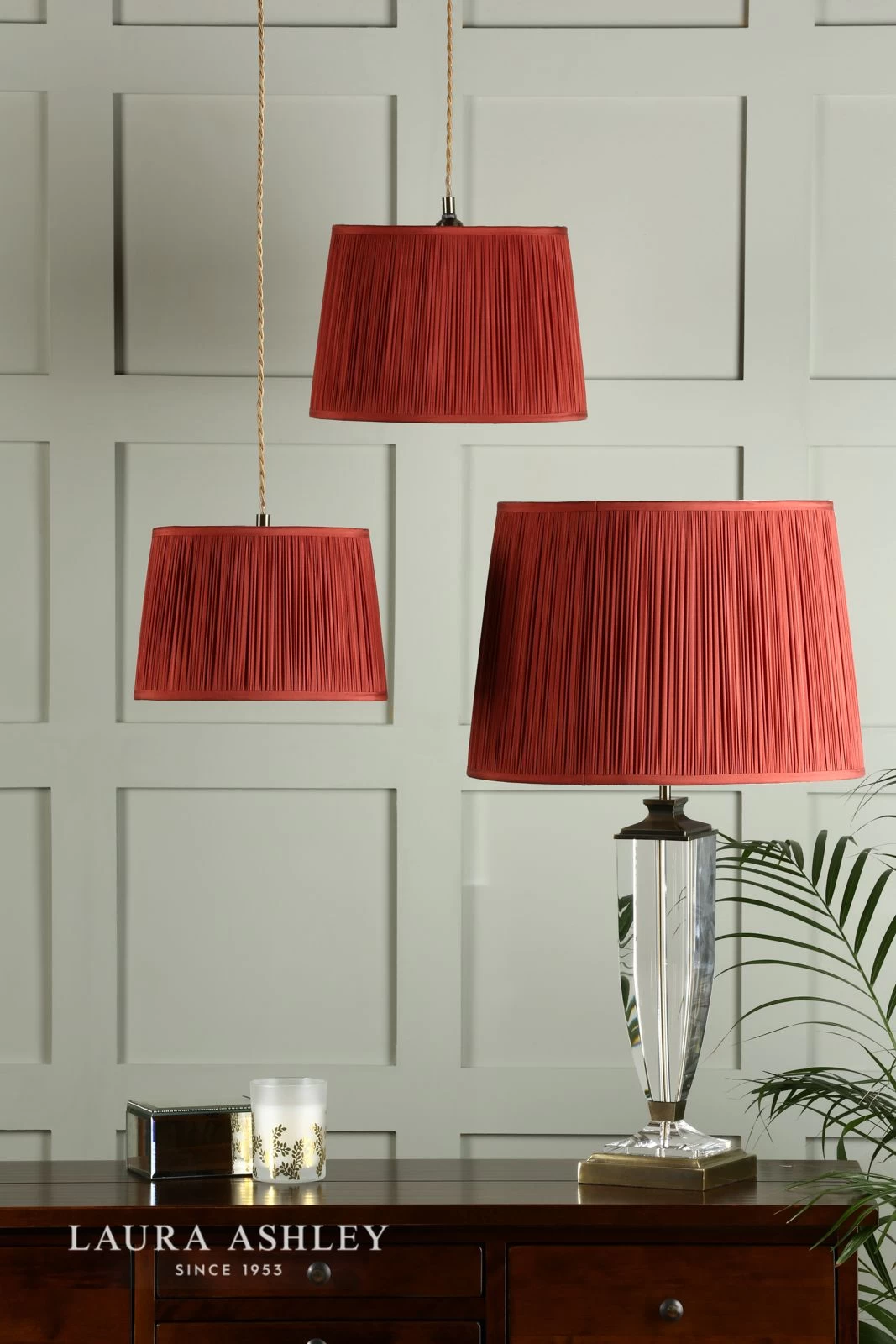 Laura Ashley Hemsley Silk Shade Crimson Red 30.5cm/12 Inch - Image 7