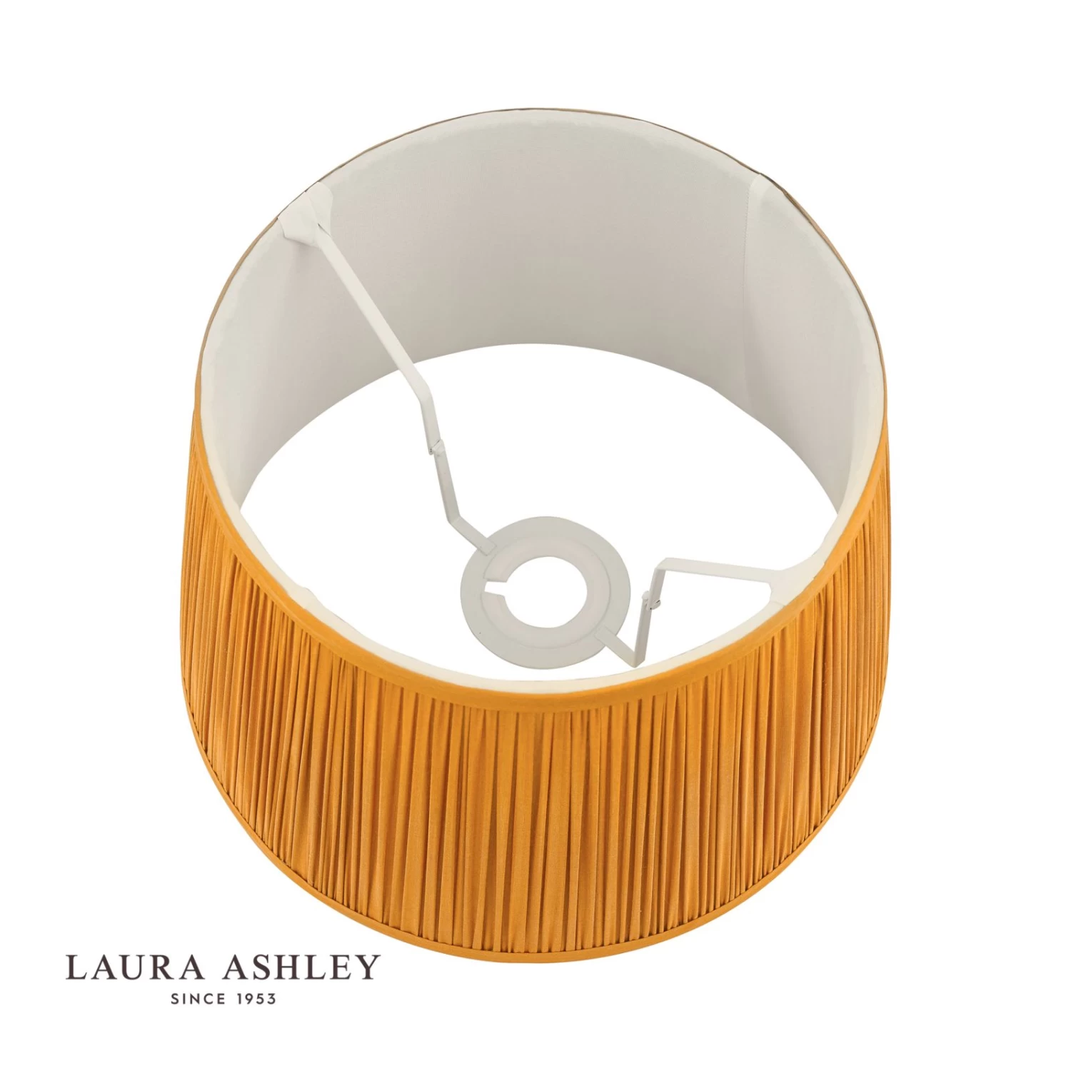 Laura Ashley Hemsley Silk Shade Yellow Ochre 30.5/12 Inch - Image 4