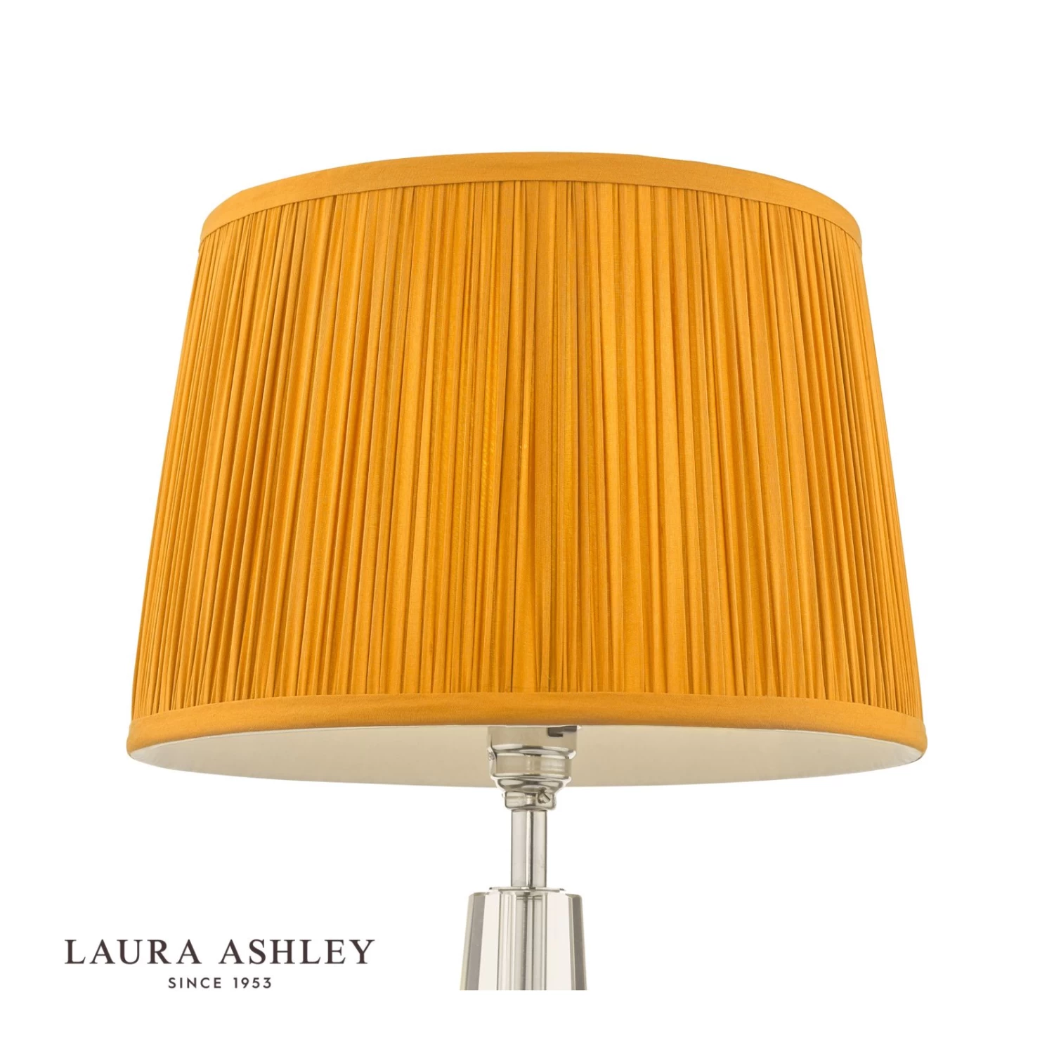 Laura Ashley Hemsley Silk Shade Yellow Ochre 30.5/12 Inch - Image 5