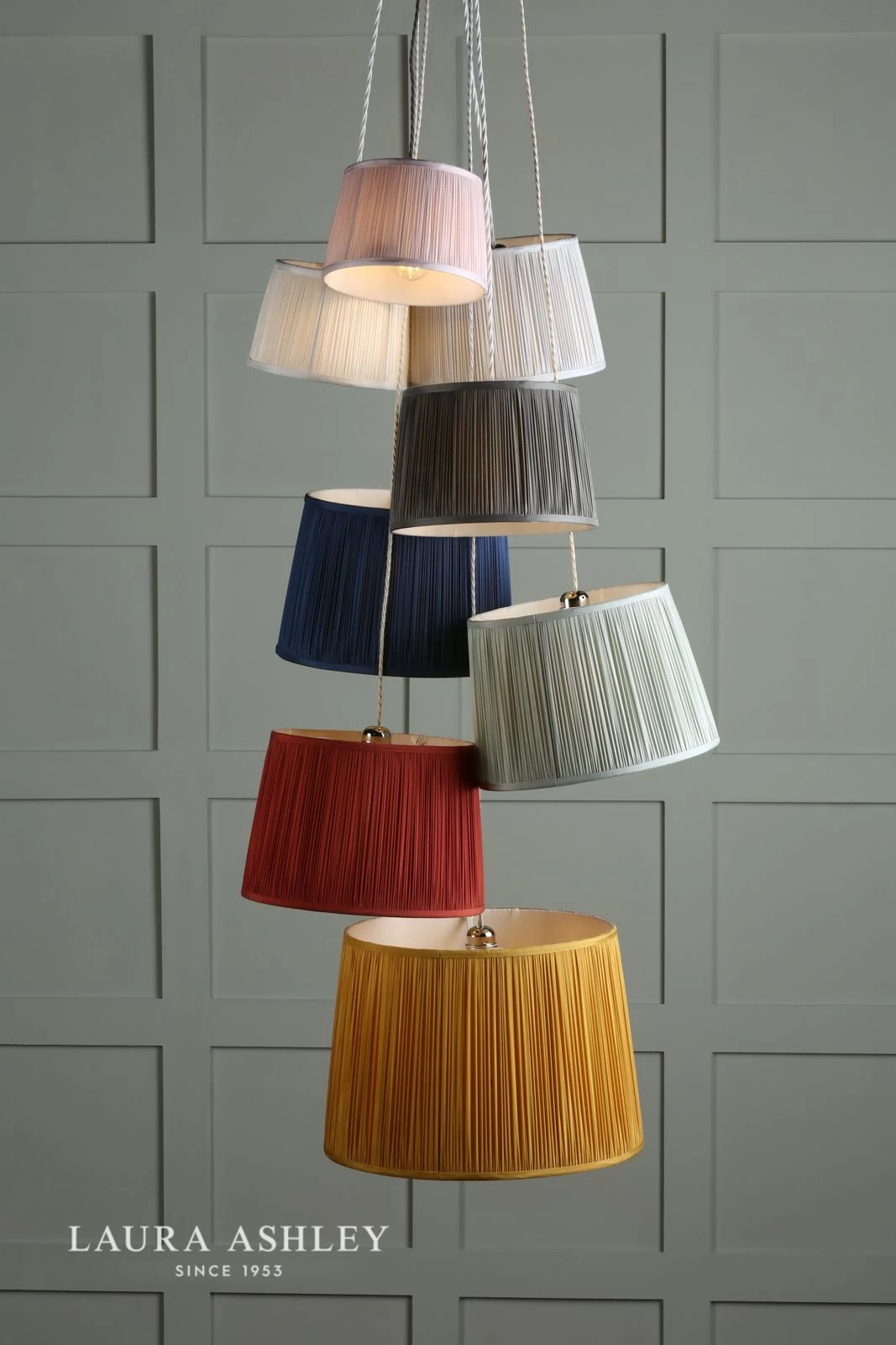 Laura Ashley Hemsley Silk Shade Yellow Ochre 30.5/12 Inch - Image 8