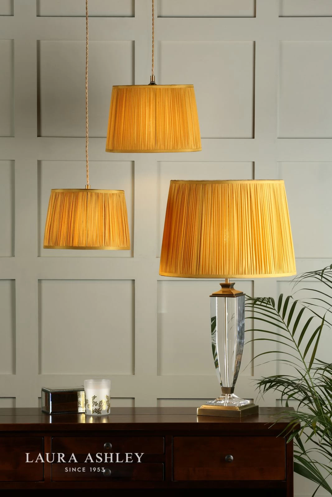 Laura Ashley Hemsley Silk Shade Yellow Ochre 40.5cm/16 Inch - Image 6