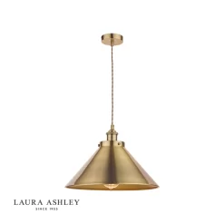 Laura Ashley Rufus Pendant Antique Brass