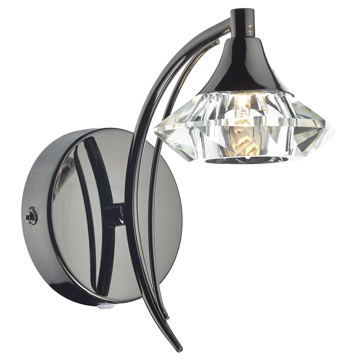 Luther Wall Light Black Chrome Crystal - Image 3