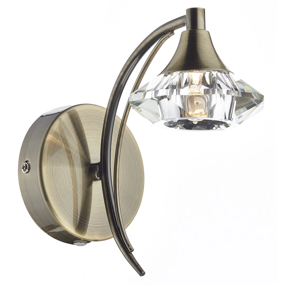 Luther Wall Light Antique Brass Crystal - Image 3