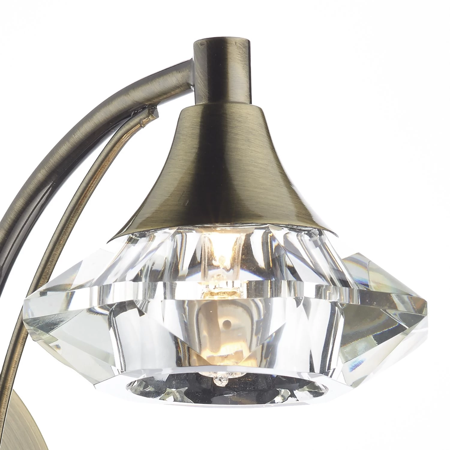 Luther Wall Light Antique Brass Crystal - Image 2