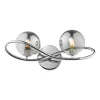 Lysandra 2 Light Wall Light Polished Chrome And Smoked Glass