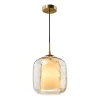 Majella Pendant Aged Brass And Champagne Glass