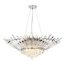 Nimbus 9 Light Chandelier Crystal And Polished Chrome