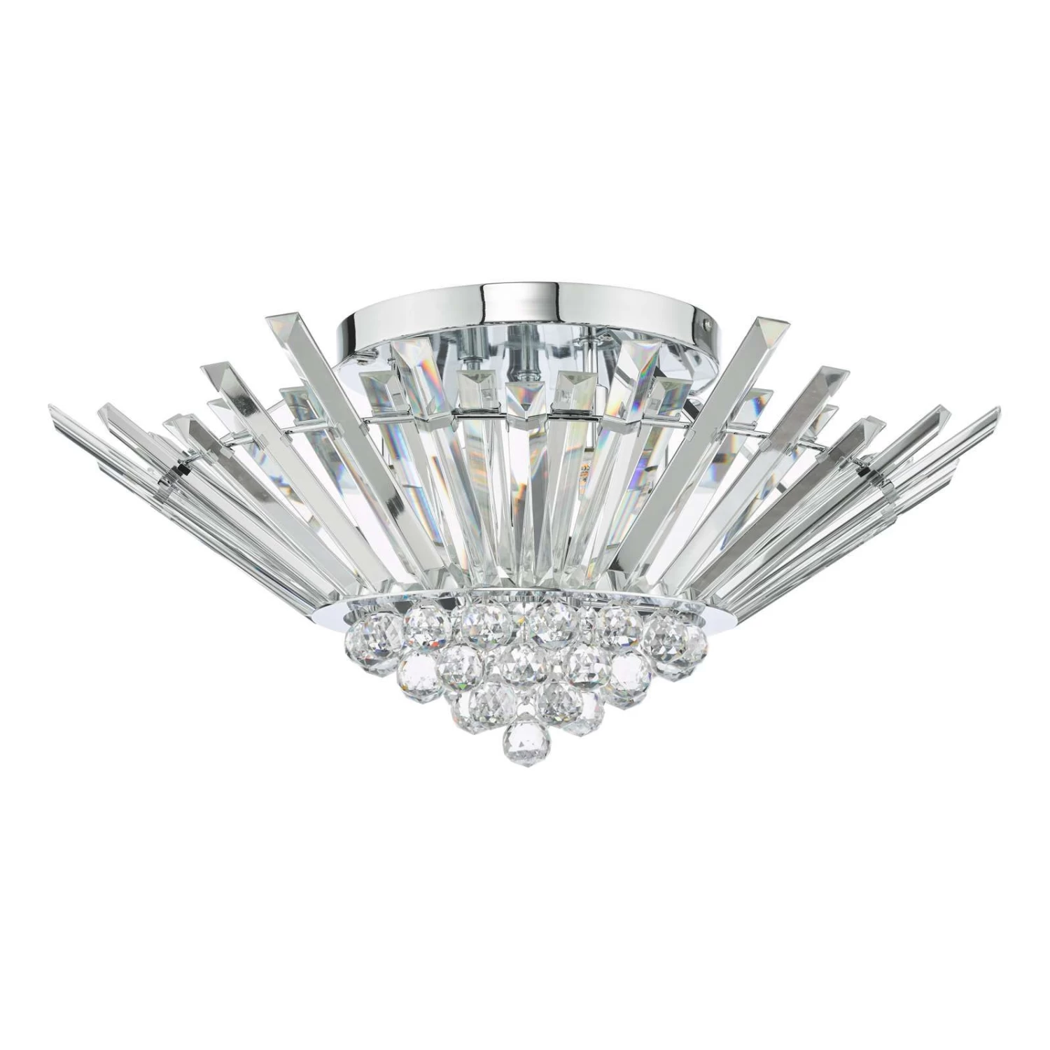 Nimbus 5 Light Flush Polished Chrome Crystal - Image 2