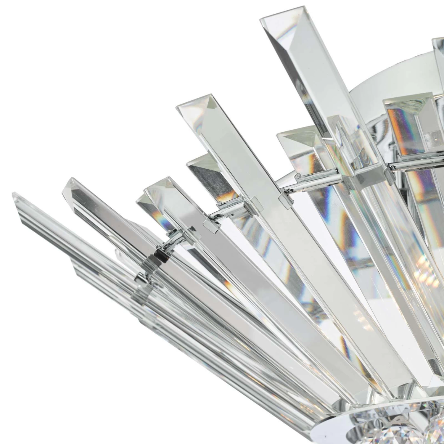 Nimbus 5 Light Flush Polished Chrome Crystal - Image 3