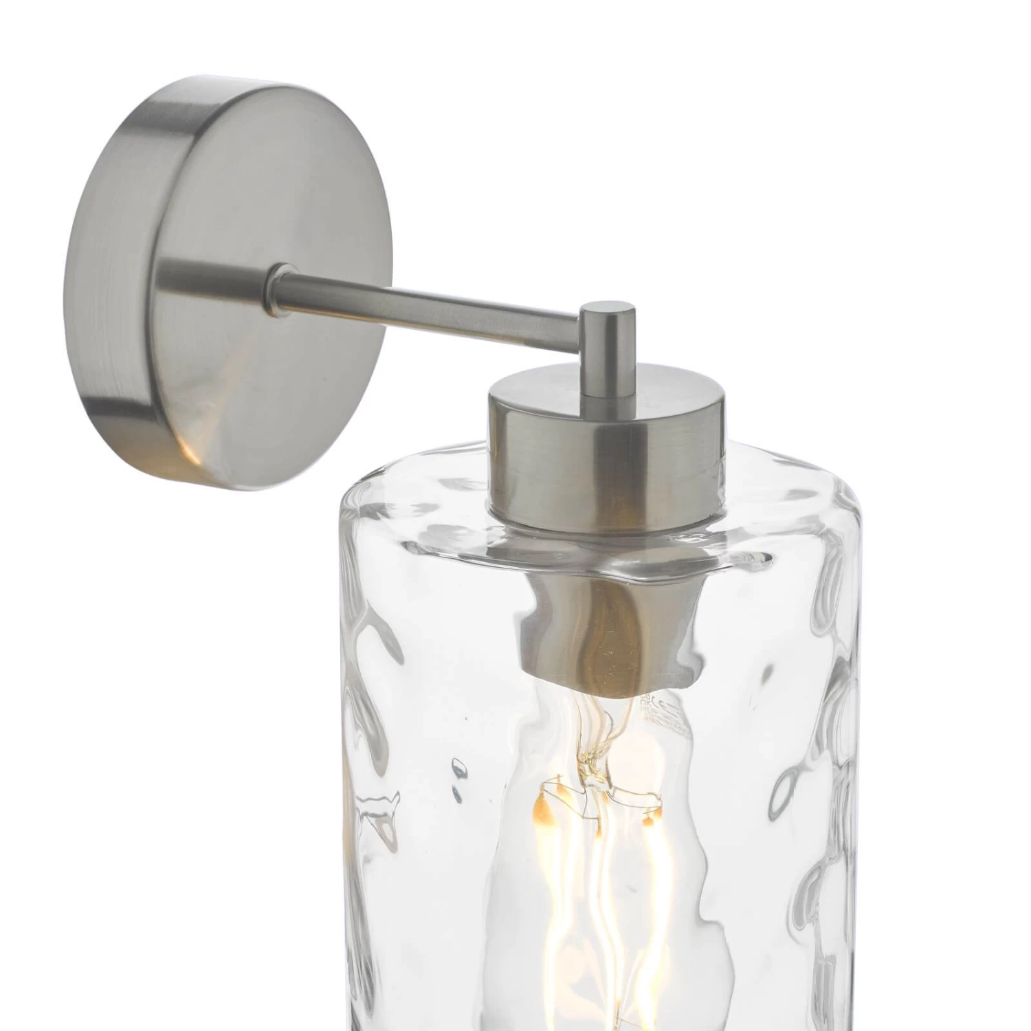 Olsen Wall Light Satin Chrome And Glass - Image 3